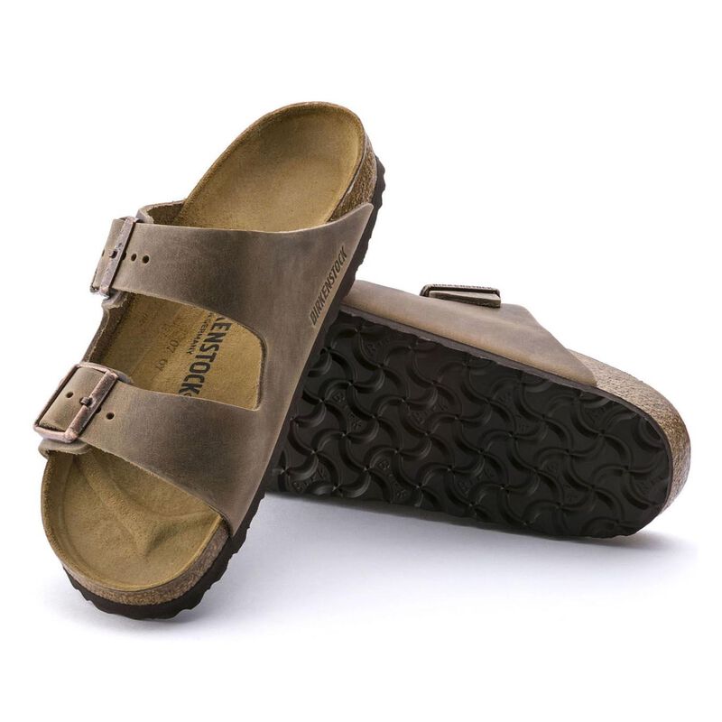 Birkenstock Arizona Oiled Leather Tabacco Regular Width Sandal image number 2